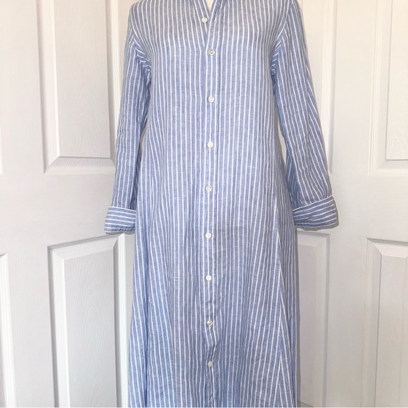 Polo by Ralph Lauren Blue Striped Long Sleeve Dress - Picture 6 of 16